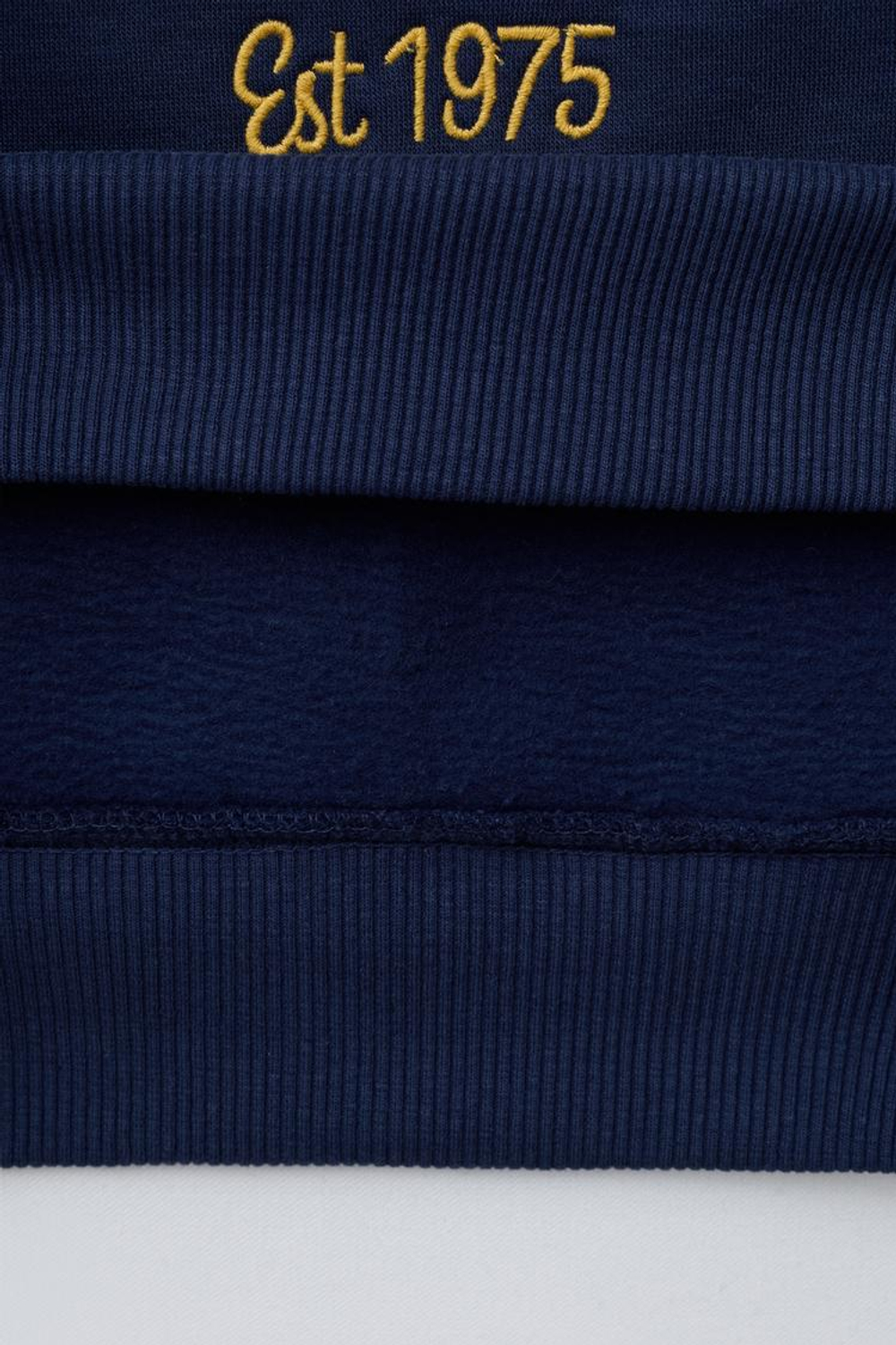 ZARA ХУДИ С ВЫШИТЫМ ТЕКСТОМ, МОРСКОЙ СИНИЙ