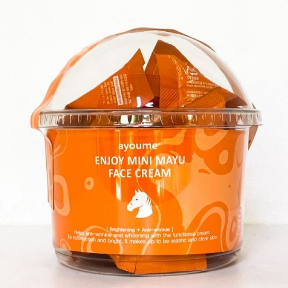 [Ayoume] Enjoy Mini Mayu Face Cream - Крем для лица с лошадиным маслом, 3 гр