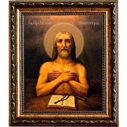 Иоанн Печерский, Многострадальный Преподобный. Икона на холсте.