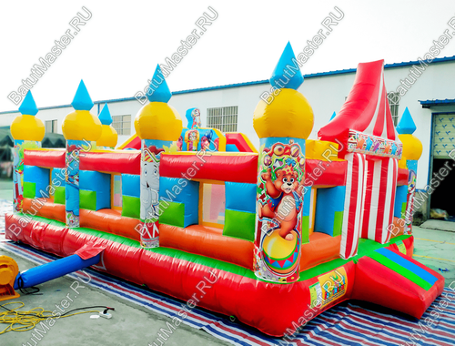 Коммерческий надувной батут "Цирковые приключения" 6*5*2.8 м