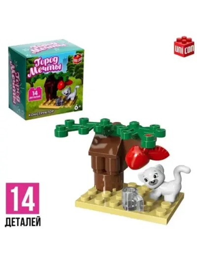 Конструктор Город мечты «Кошечка под деревом», 14 деталей