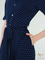 Платье женское летнее в горошек длинное