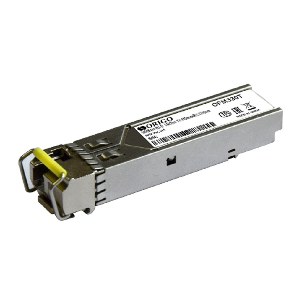 Трансивер ORIGO OFM330T / 10KM / A1A WDM SFP-трансивер, 1000Base-BX-D (Simplex LC), TX: 1550нм, RX: 1310нм, одномод, до 10км