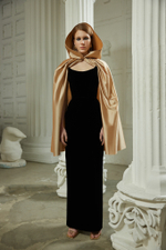 Накидка с бантом из шелка