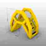 Надувная мини-лестница для бассейна из ПВХ, жёлтый, 2,6*1,4*2,4 м