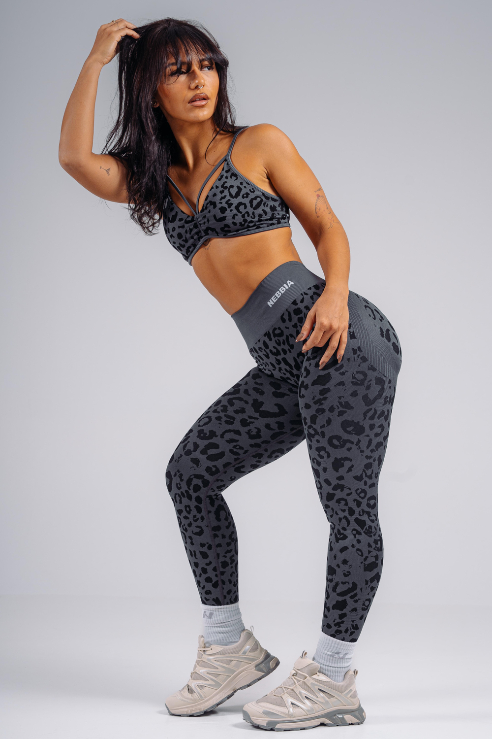 Леггинсы Push-Up Compression Leopard Leggings PRIMAL 849 Черные