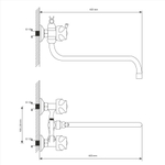 Смеситель для ванны и умывальника MIXLINE ML01-02 (522119)