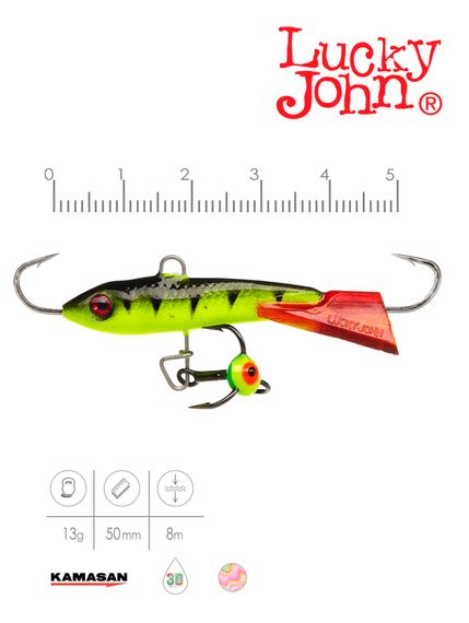 Балансир Lucky John CLASSIC 5 с тр. 50мм/31RT блистер