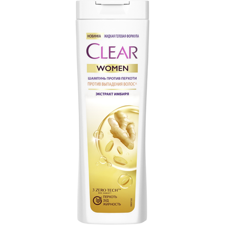 Шампунь женский Clear Women Против перхоти с экстрактом имбиря 380 мл