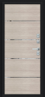 Thermo Лайн/BChrome Букле черное/Cappuccino Melinga 205*96 правое