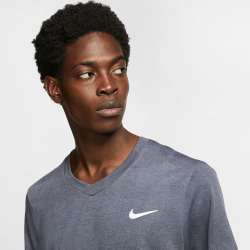 Футболка мужская теннисная Nike Court Dry Challenger Top SS - gridiron/white