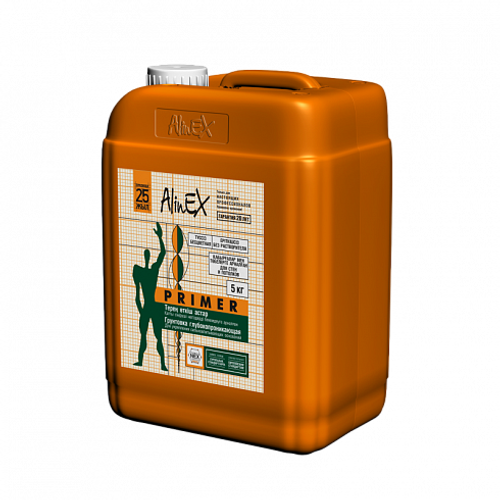 ГРУНТОВКА ALINEX PRIMER ГЛУБОКОПРОНИКАЮЩАЯ ЖИДКАЯ 5КГ