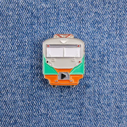 Значок электропоезд ЭД4М серо-зеленый