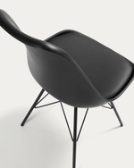 Стул Lars черный с металлическими ножками