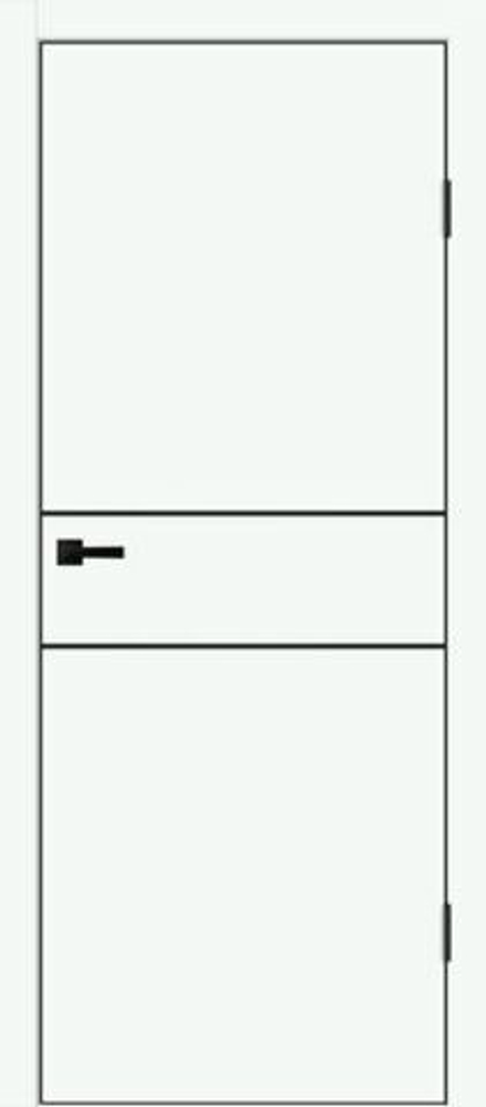 Межкомнатная дверь Velldoris Galant Н2 PG (кромка ABS черная, молдинг черный) Эльбрус