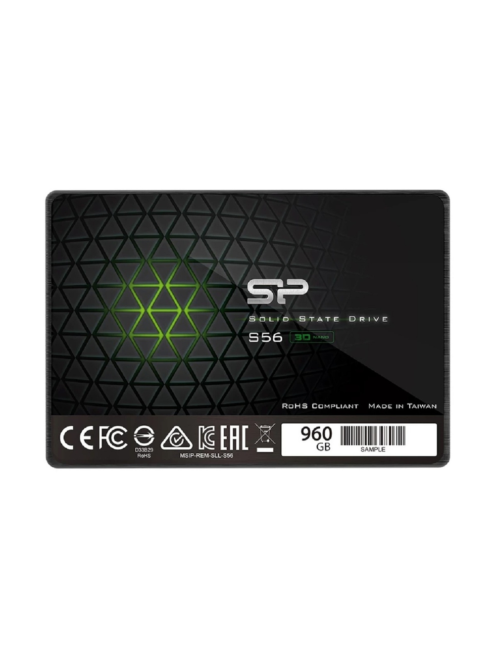 SSD 2.5" Silicon Power 960GB Slim S56  (SATA3, up to 500/450MBs, 3D NAND, 500TBW, 7mm)