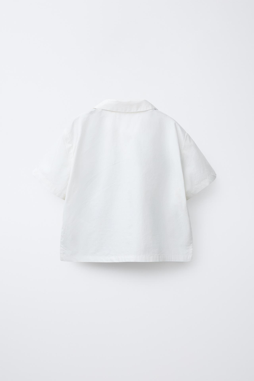 ZARA РУБАШКА С ВЫШИВКОЙ, СИНИЙ/БЕЛЫЙ