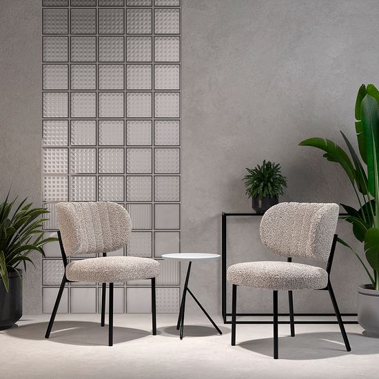 Стул robbi, букле, серо-бежевый