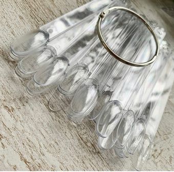 Палитра для красок на кольце, форма овал, прозрачная, 50 шт