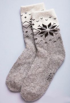 Носки из 100% монгольской шерсти Серые