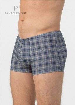 Трусы мужские боксеры Pantelemone PMH-1428, клетка серая