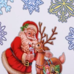 Наклейка на стекло «Зимняя радость» 41*29 см, микс