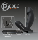 Чёрный анальный вибратор для стимуляции простаты Rebel (Цвет: черный)