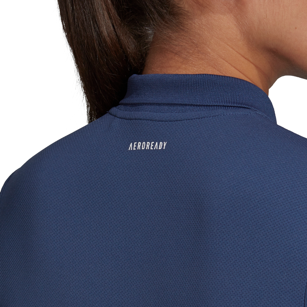 Женское поло Adidas W Club 3 Stripes Polo - небесный