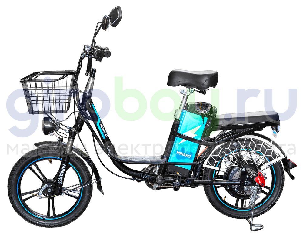 Электровелосипед Minako V8 PRO 3.0 BLACK (60V/12Ah) гидравлика фото 2 фото №4
