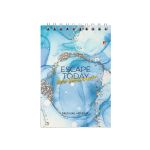 Блокнот А6, 40л, на гребне, клетка, Альт Мрамор, ассорти, 1шт.