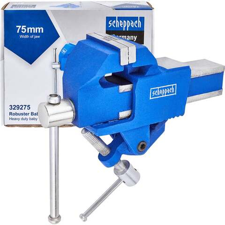 Тиски слесарные поворотные мини Scheppach (ширина губ - 75мм) Sch-329275(66056)