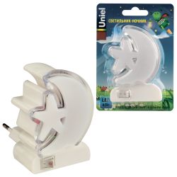 DTL-301-Месяц со звездочкой-RGB-4LED-0.5W Светильник-ночник. Без выключателя. Блистер