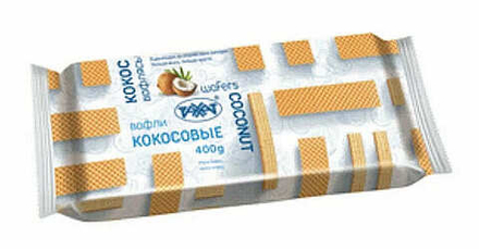 Вафли "Кокосовые" 400г. брикет Рахат