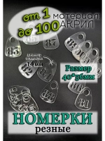 Номерки для гардероба прорезные