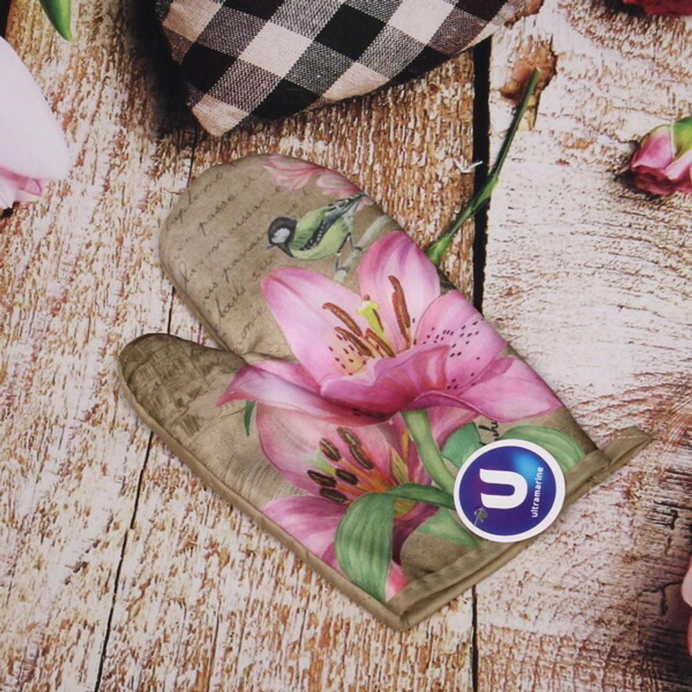 Прихватка-варежка 25*17см «Лилии»