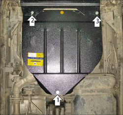 Защита раздю коробки. 2 мм, Сталь. для Nissan Pathfinder 2005-2010, Motodor.71405