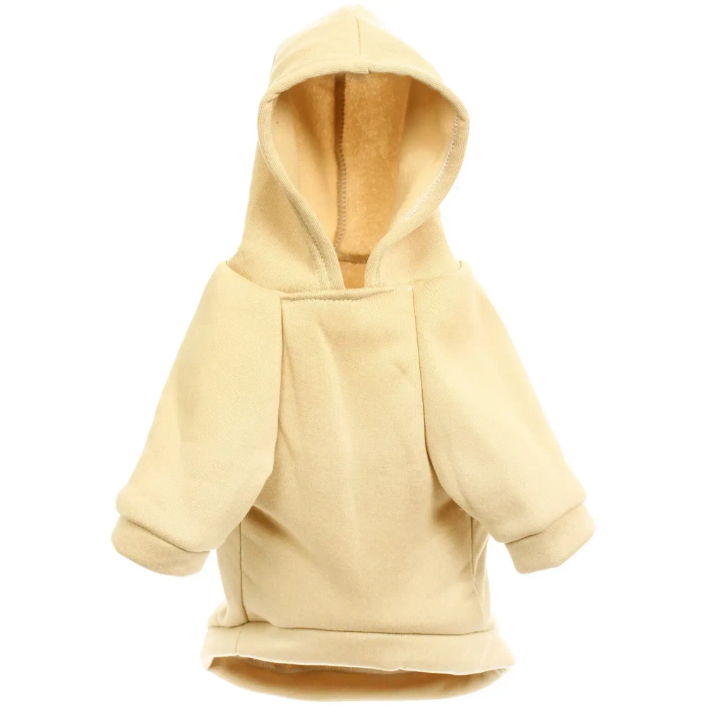 Кофта - толстовка для мелких пород собак «BRO Style», цвет молочный, р L (на флисе)