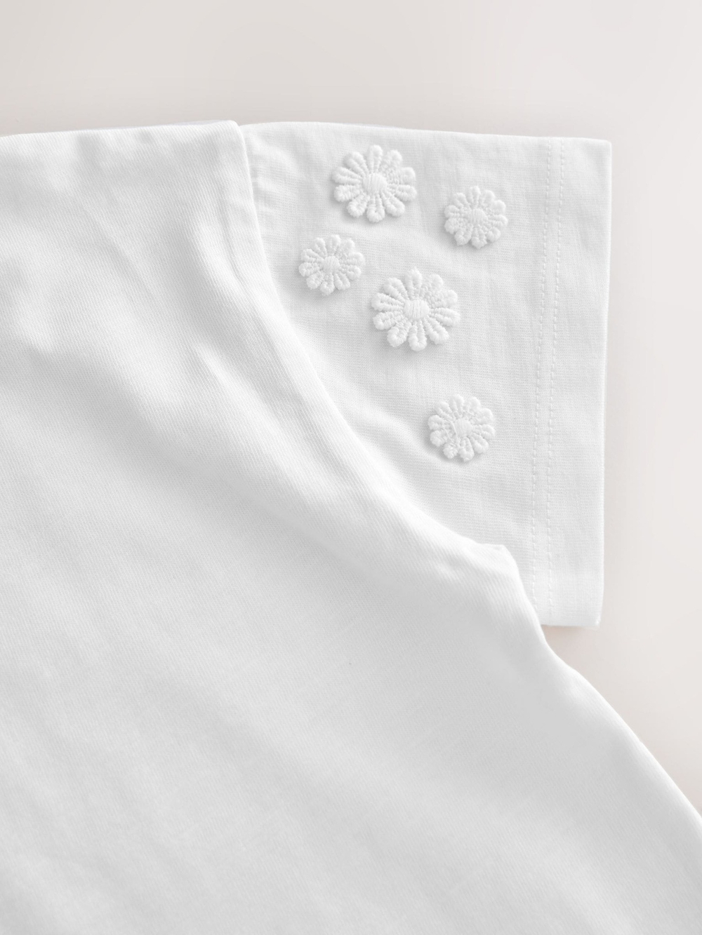 Футболка с вышивкой для девочки Next E51-319, Белый