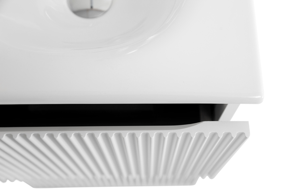 Тумба с раковиной подвесная BelBagno UNO-MINI-900-2C-SO-BO Bianco Opaco, раковина белая BB-8099-3-90