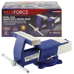 Тиски стальные поворотные с наковальней YATAFORCE YF-6540806W