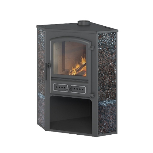 Камин ЭТНА (БКД) угловой "Амфиболит" Ø 115мм