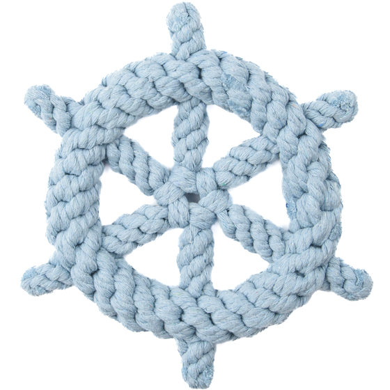 Игрушка Mr.Kranch для собак Штурвал из каната 20 см фиолетовая