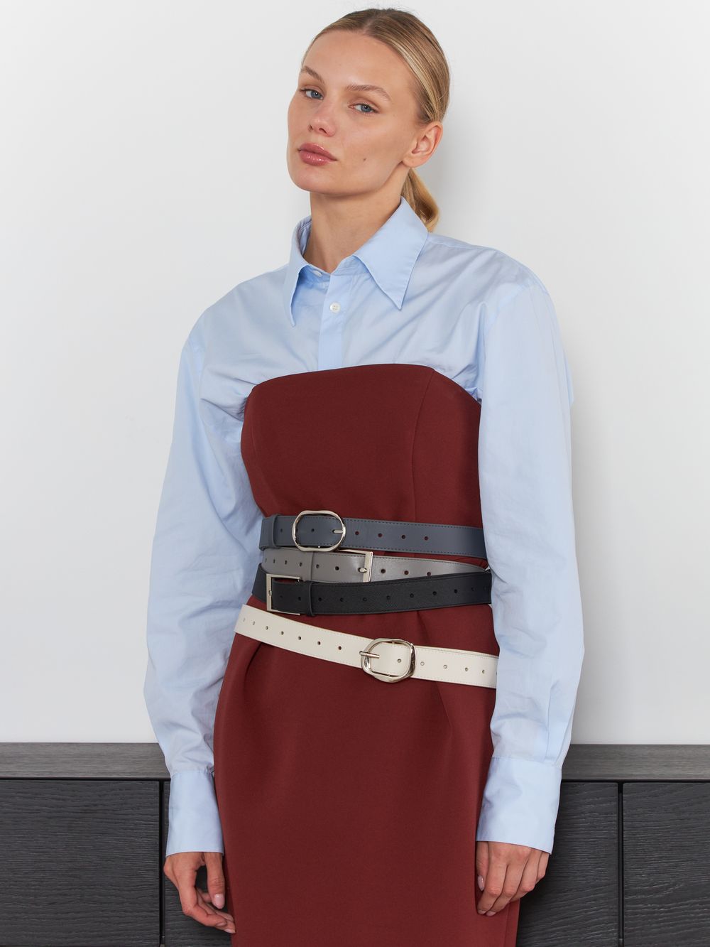 БАЗОВЫЙ РЕМЕНЬ С МЯТОЙ ПРЯЖКОЙ MILK