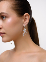 Серьги "Сeramics shell blue coral " Silver