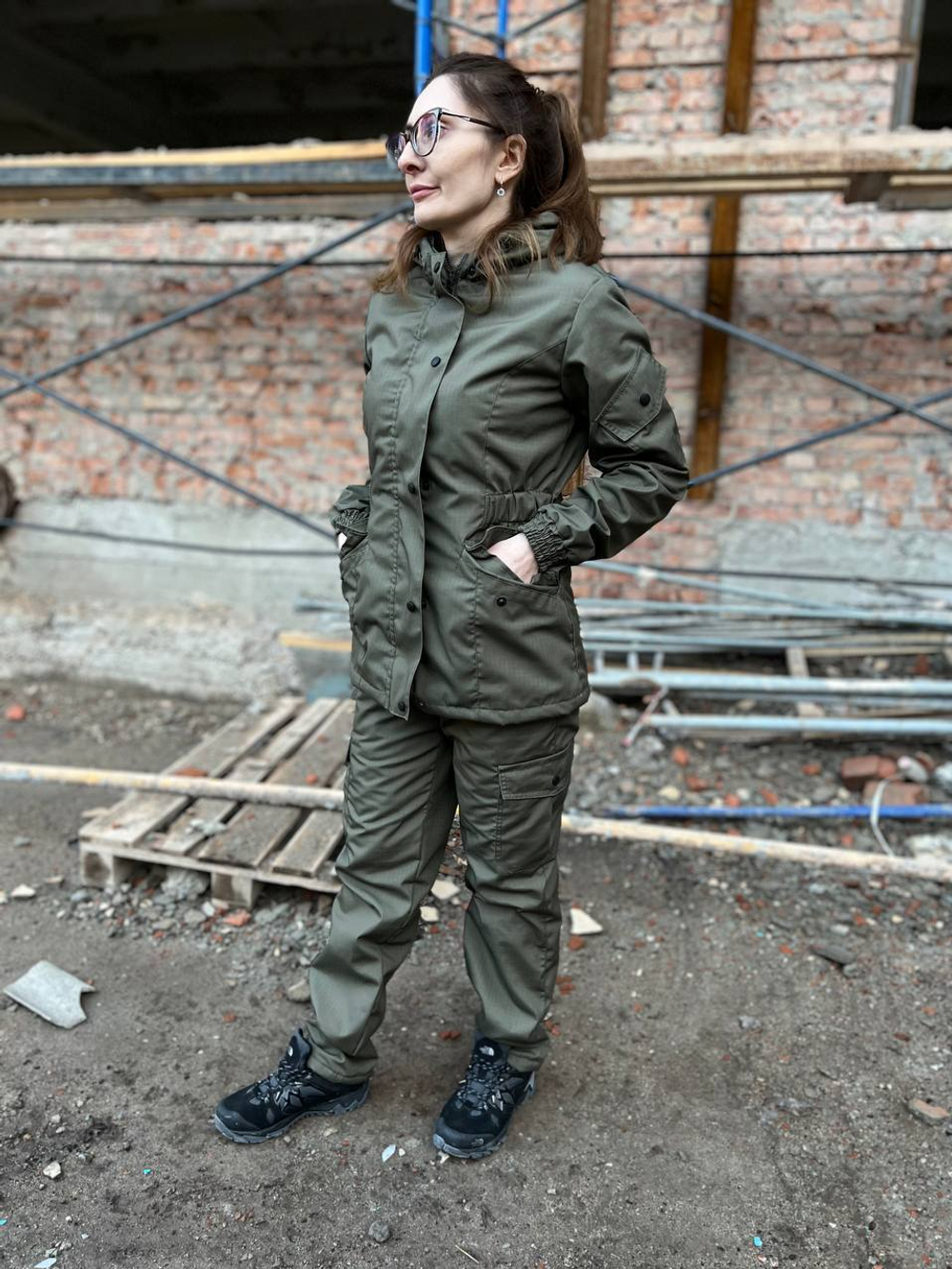 Женская горка Валькирия флис / осень-зима / олива