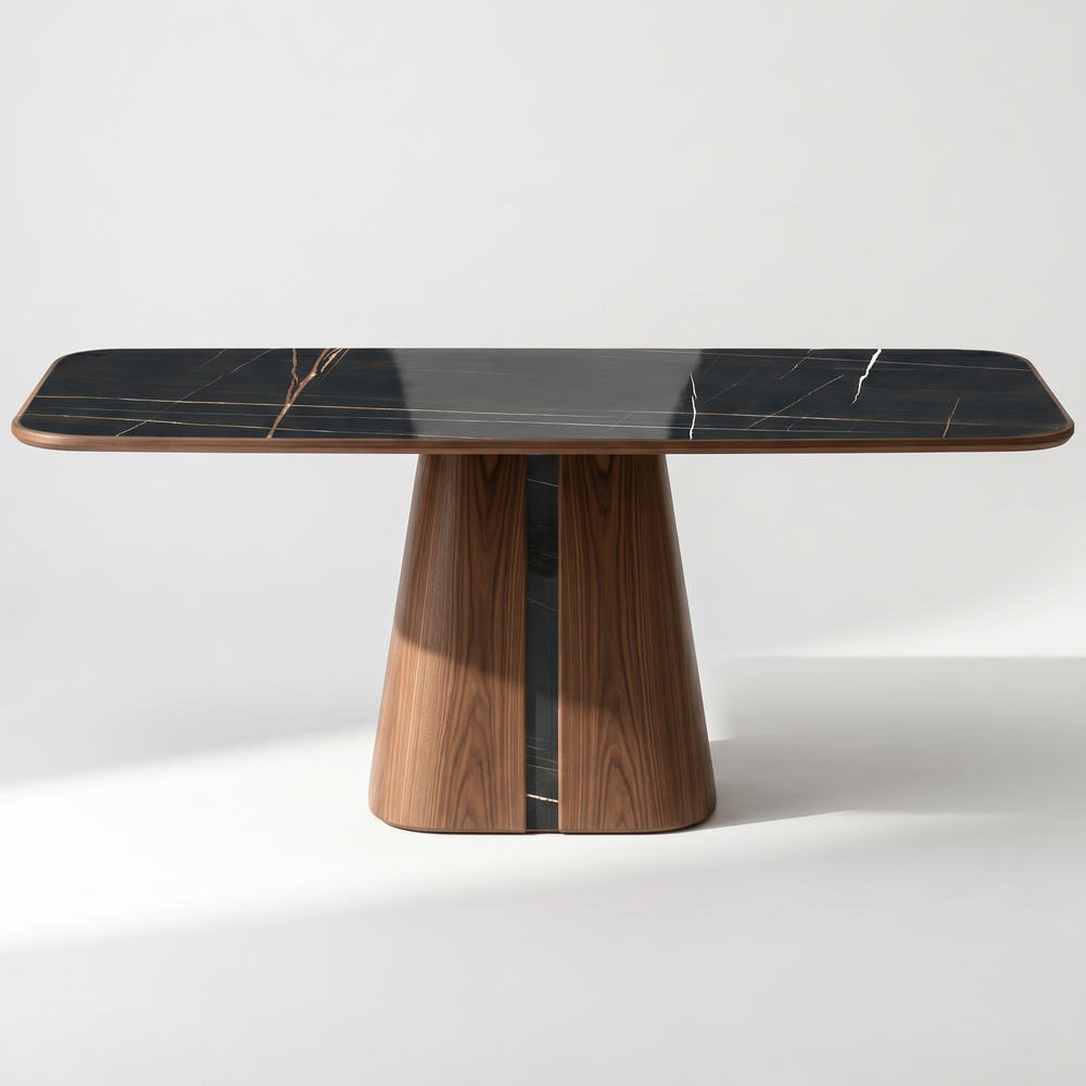 Дизайнерский стол ТОТЕМ walnut Sahara Noir