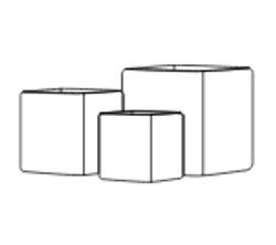 Кашпо, коллекция Urban, форма QADRO