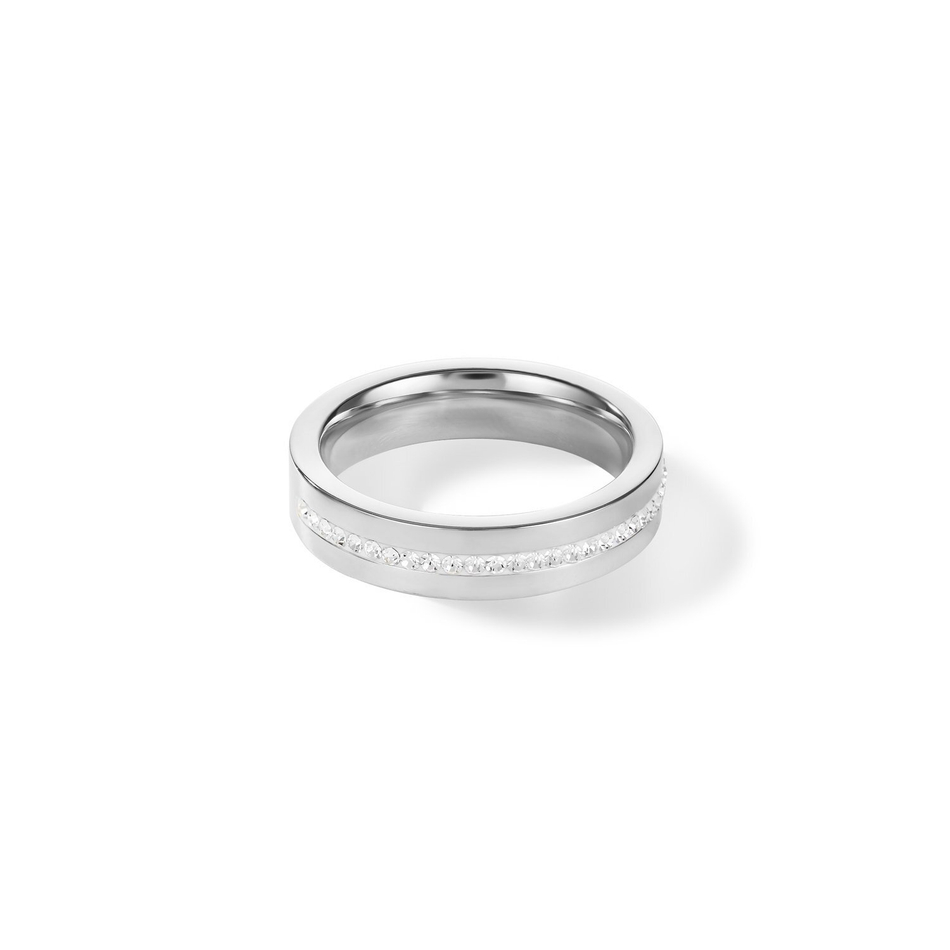Кольцо Coeur de Lion Crystal 0126/40-1800 58 цвет серебряный