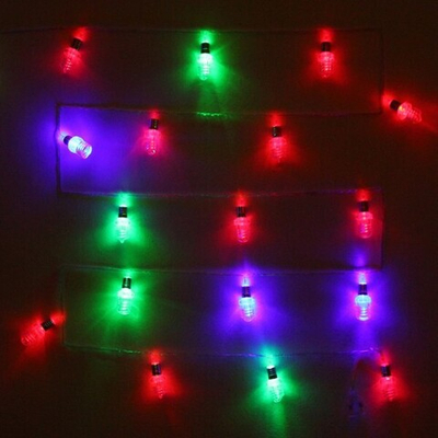 Гирлянда для дома 4 м, 20 ламп LED с насадками «Лампа спираль», прозрчный провод, RG/RB (с возможностью соединения)