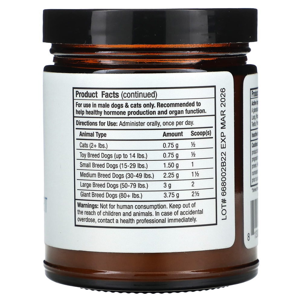 Dr. Mercola, Bark & Whiskers™, добавка для поддержки щитовидной железы у мужчин, для собак и кошек, 113 г (4 унции)